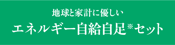 地球と家計に優しいエネルギー自給自足※セット