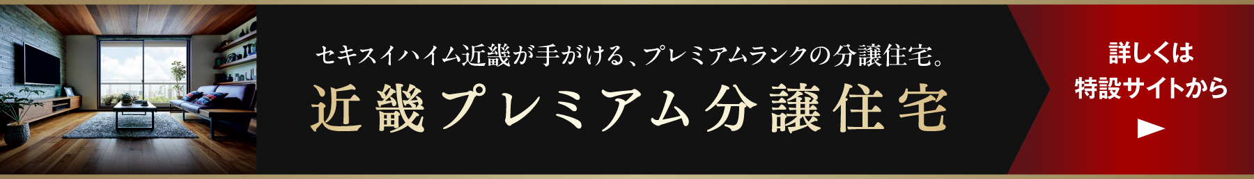 セキスイハイム近畿が手がける、プレミアムランクの分譲住宅。近畿プレミアム分譲住宅　詳しくは特設サイトから