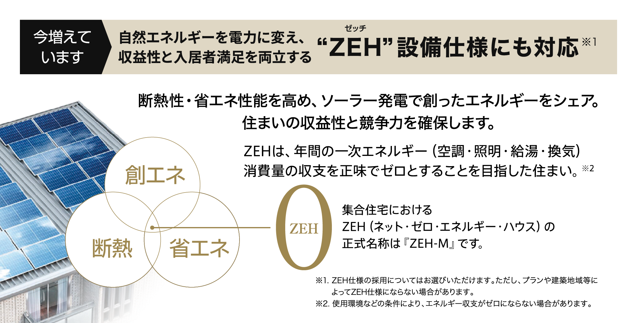 ZEH（ゼッチ）設備仕様にも対応