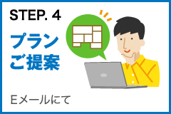 STEP4：Eメールまたはお電話にてプランご提案