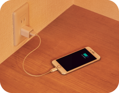スマホの充電イメージ写真
