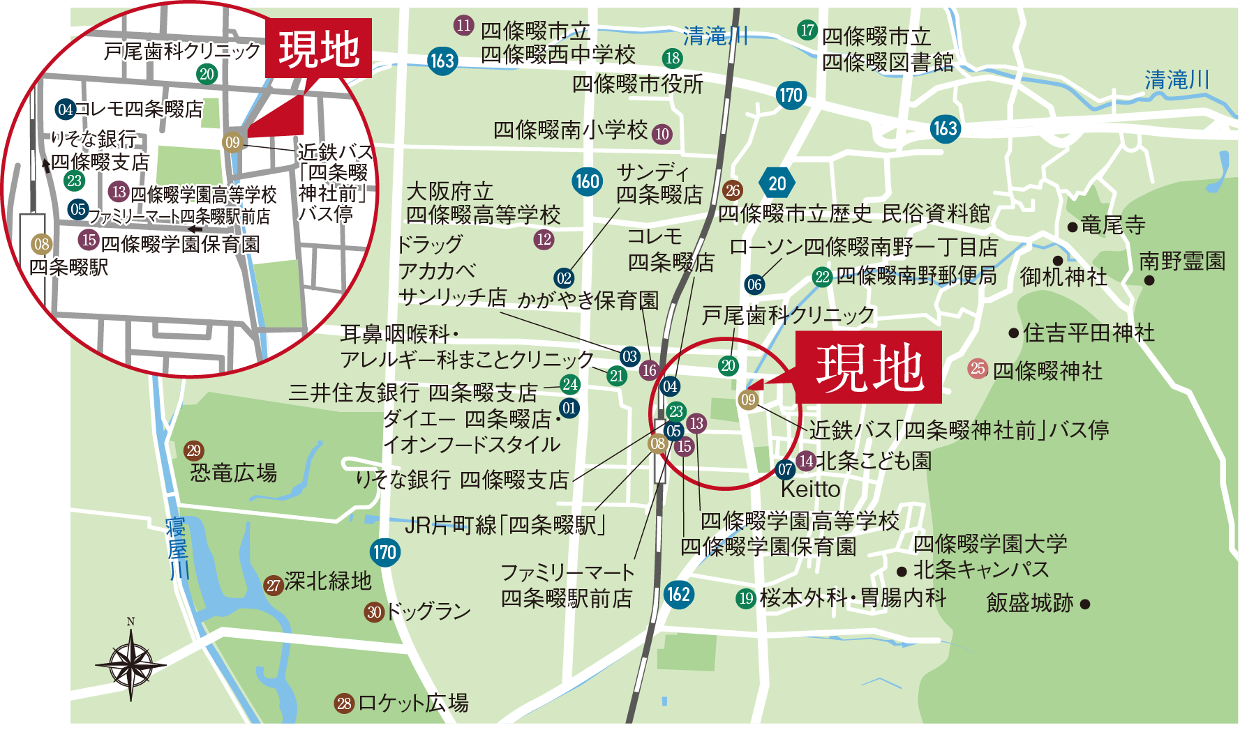便利なアクセスの図