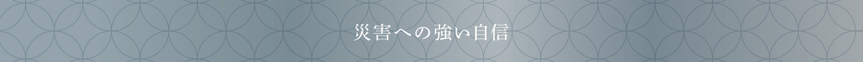 災害への強い自信