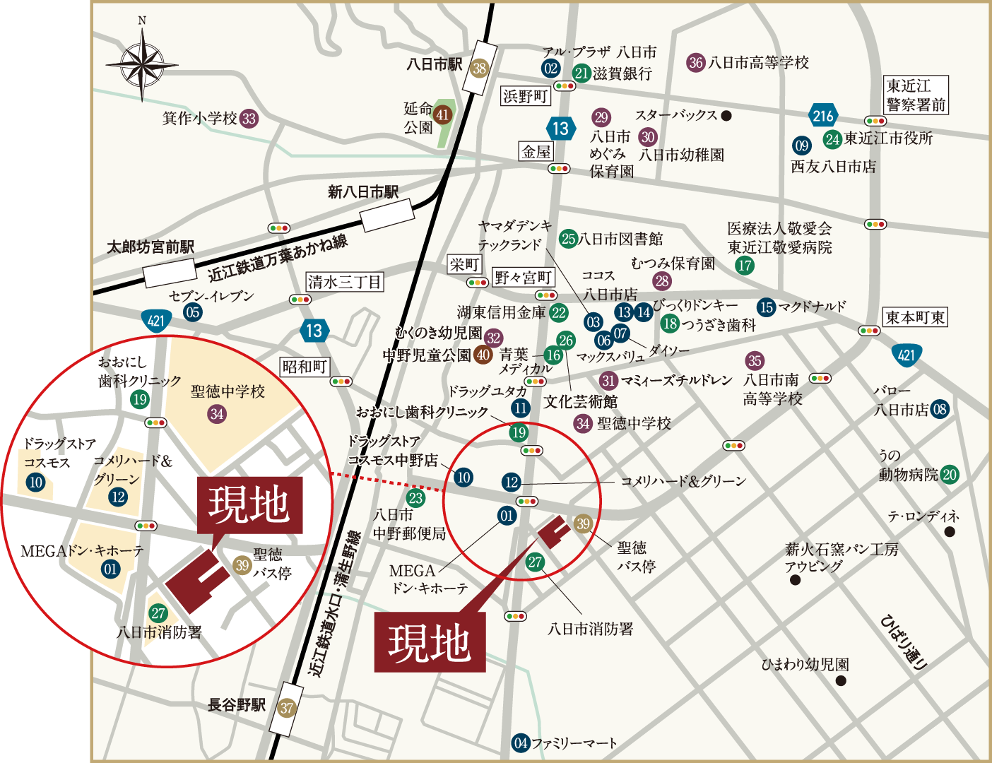 便利なアクセスの図